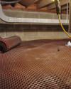 Crawl space drainage matting installed in a home in Westport