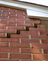 Serious damage to a foundation wall due to settlement of a home in Marmora