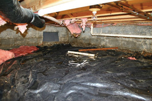 Crawl Space Repair Before in Belleville
