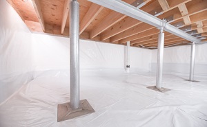 Crawl space structural support jacks installed in Tyendinaga