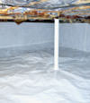 A sealed crawl space in Birds Creek with a vapor barrier