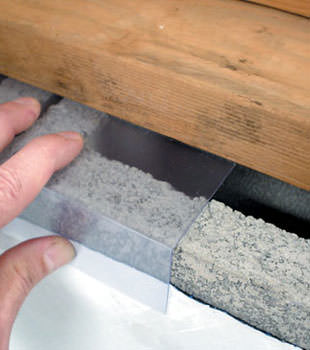 Block wall clear covering for wet crawl spaces in Trent River