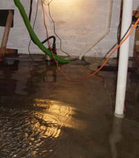 Several feet of floodwaters in a Deseronto basement