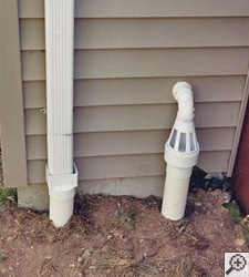No-freeze basement drain discharge line in Bancroft