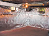 radiant heat barrier with vapor barrier for basement walls ready for finishing in Matawatchan