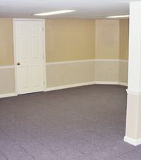 Plastic 20-mil vapor barrier for dirt basements, Gilmour, Ontario installation
